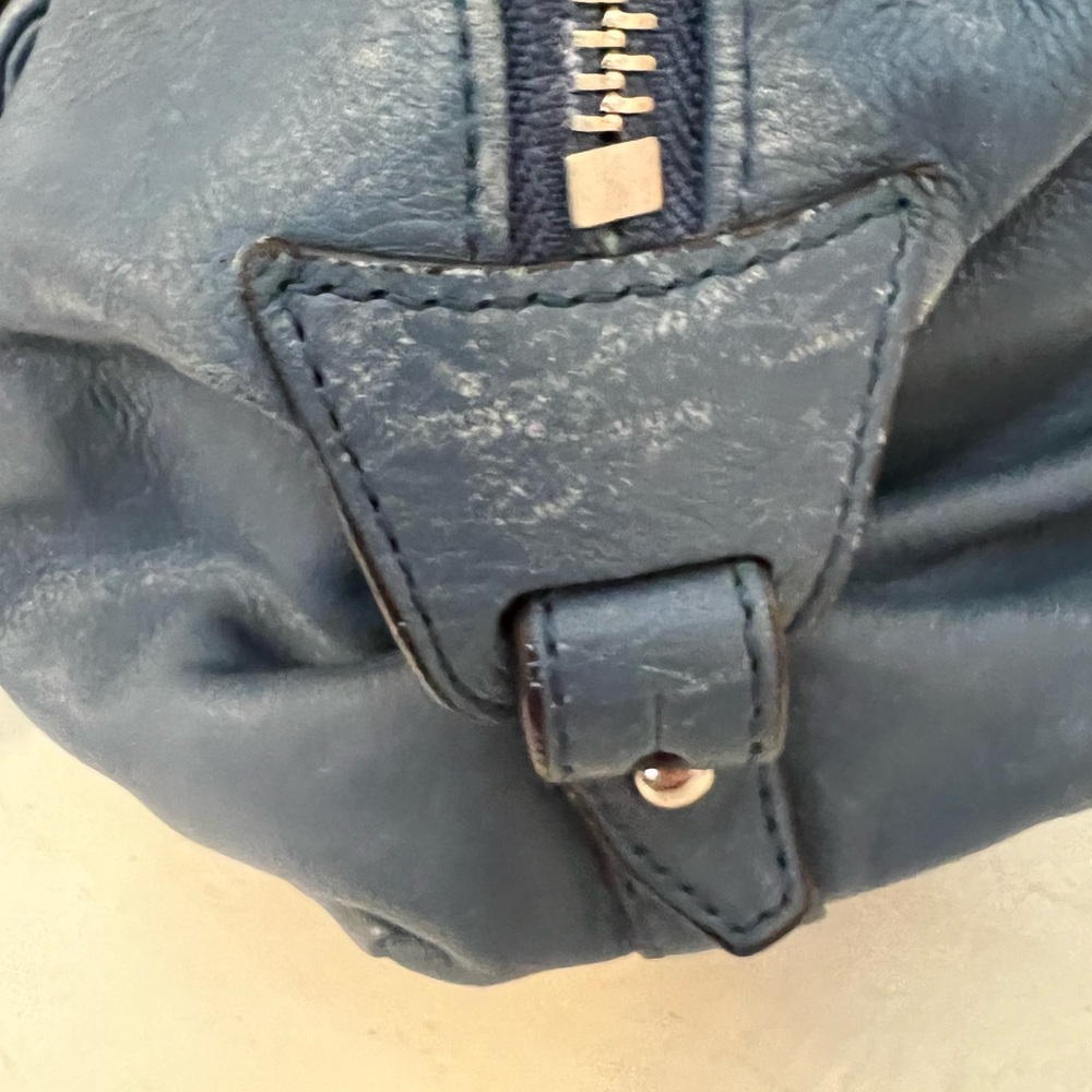 Coach Kristin domed blue leather satchel - Picture 7 of 8
